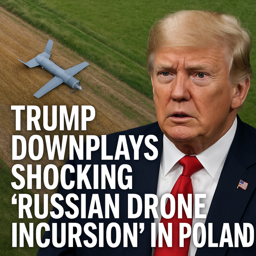 Generate a high-quality, relevant image prompt for an article about: Trump Downplays Shocking ‘Russi
