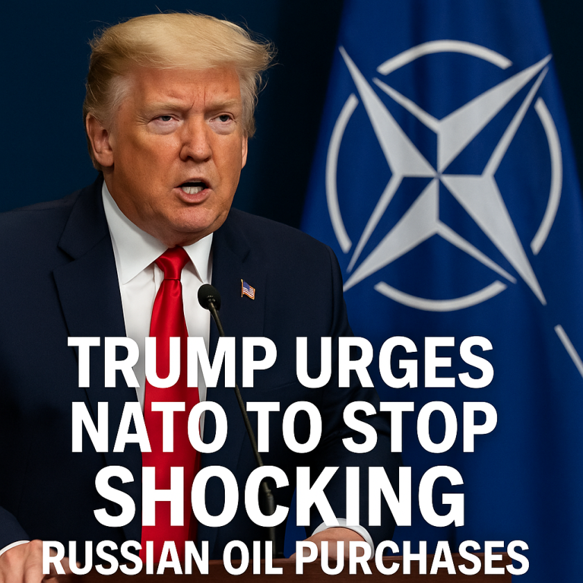 Generate a high-quality, relevant image prompt for an article about: Trump Urges NATO to Stop Shocki