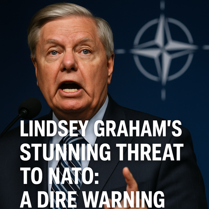 Generate a high-quality, relevant image prompt for an article about: Lindsey Graham’s Stunning Threa