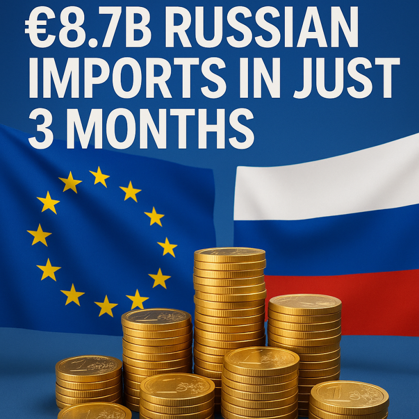 Generate a high-quality, relevant image prompt for an article about: EU’s Shocking €8.7B Russian I