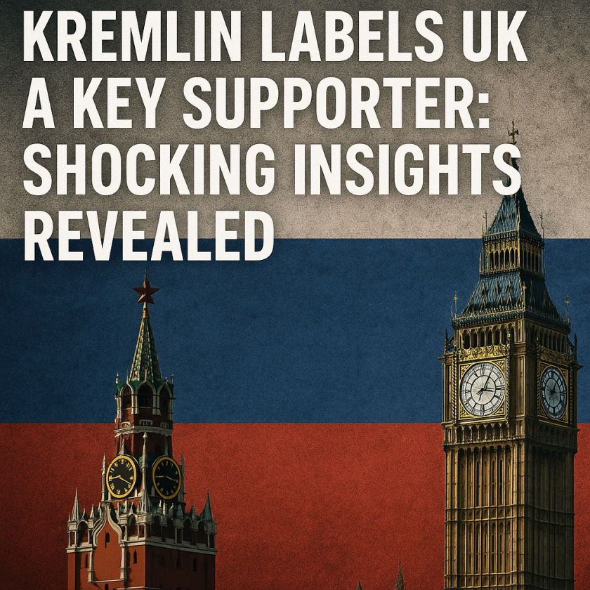 Generate a high-quality, relevant image prompt for an article about: Kremlin Labels UK a Key Support