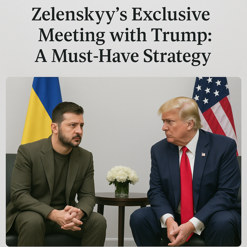 Generate a high-quality, relevant image prompt for an article about: Zelenskyy’s Exclusive Meeting
