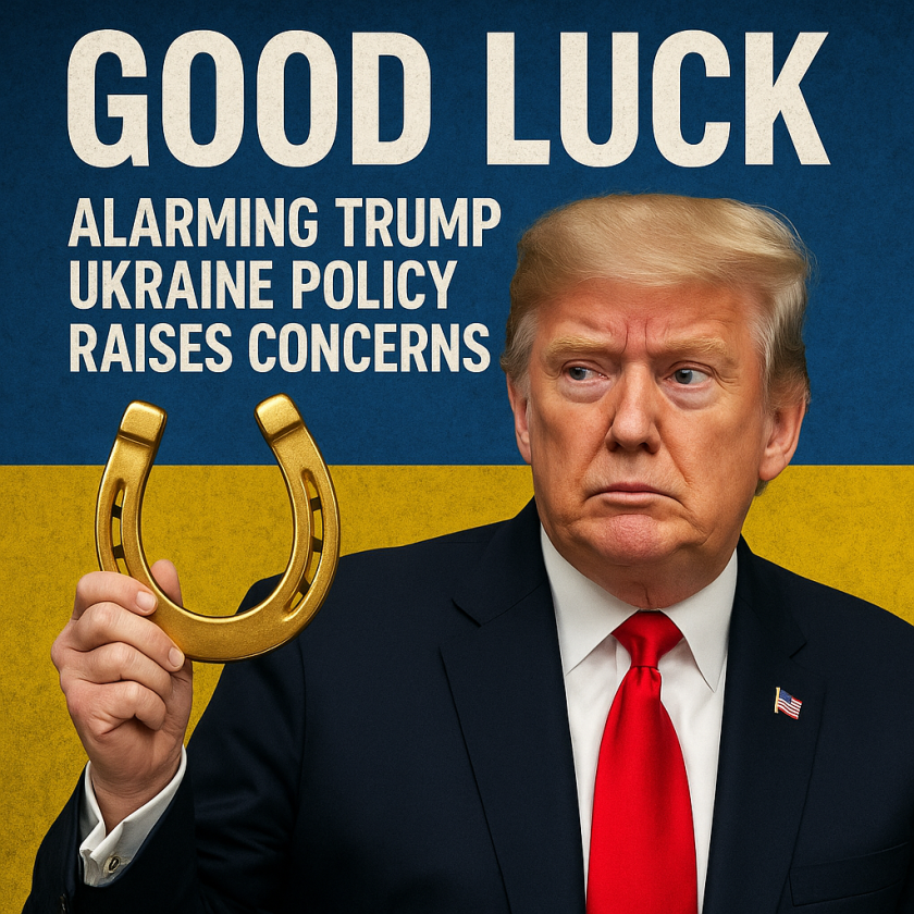 Generate a high-quality, relevant image prompt for an article about: Good Luck: Alarming Trump Ukrai