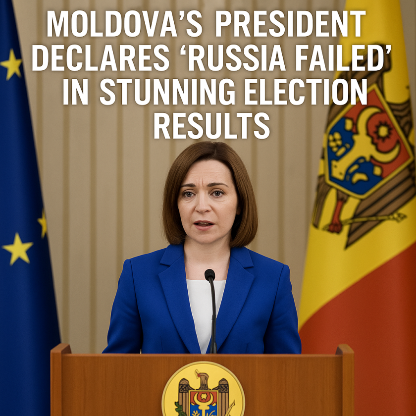 Generate a high-quality, relevant image prompt for an article about: Moldova’s President Declares