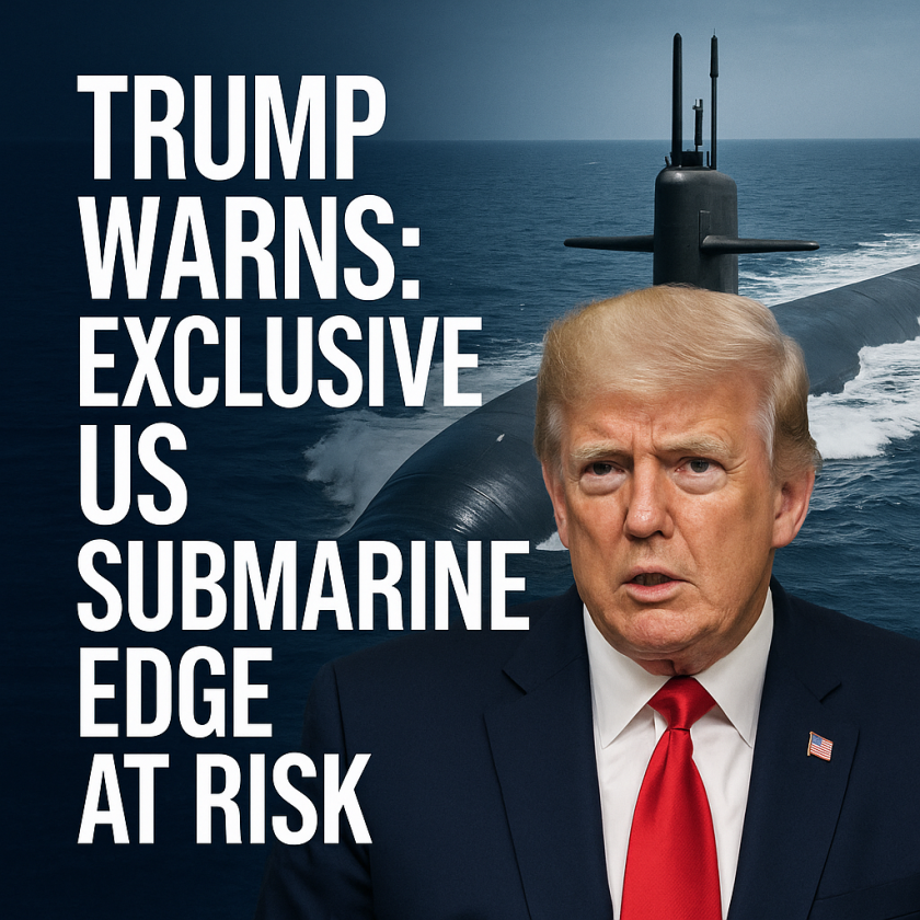 Generate a high-quality, relevant image prompt for an article about: Trump Warns: Exclusive US Subma