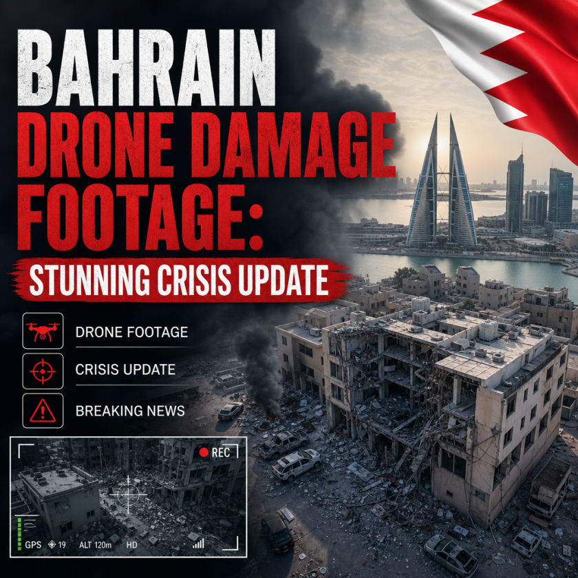 Illustration of Bahrain Drone Damage Footage: Stunning Crisis Update