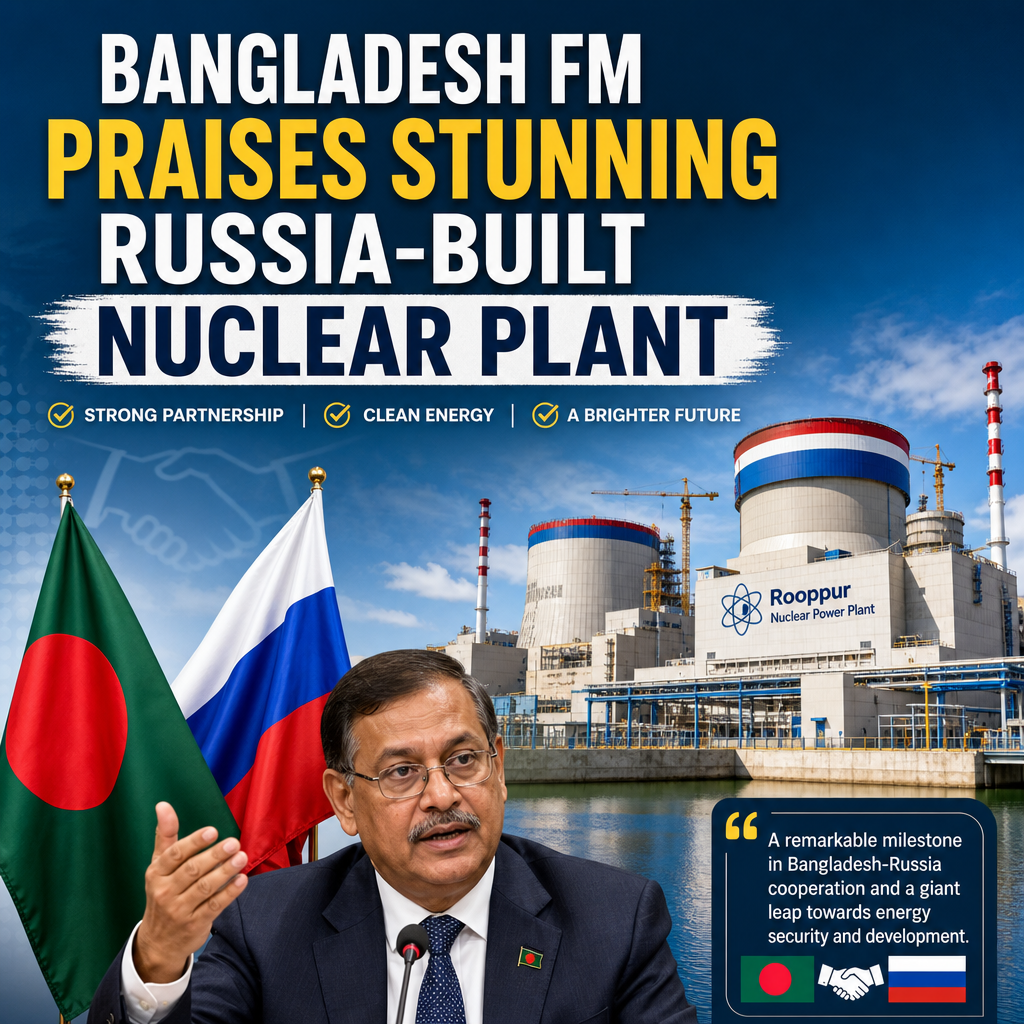 Illustration of Bangladesh FM Praises Stunning Russia-Built Nuclear Plant