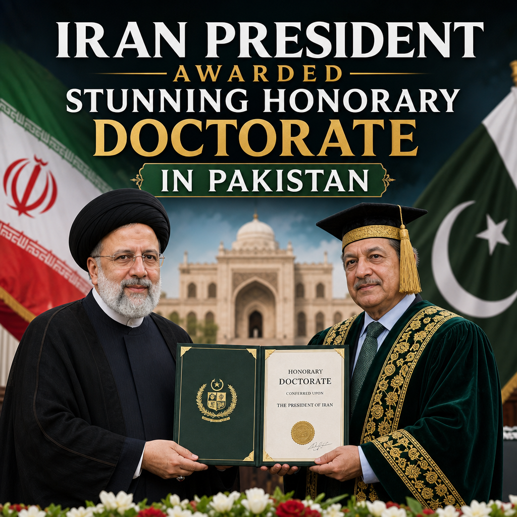 Illustration of Iran President Awarded Stunning Honorary Doctorate in Pakistan