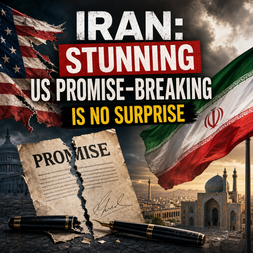 Illustration of Iran: Stunning US Promise-Breaking Is No Surprise