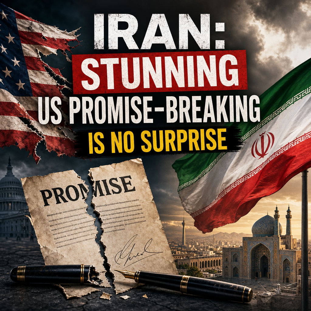 Illustration of Iran: Stunning US Promise-Breaking Is No Surprise
