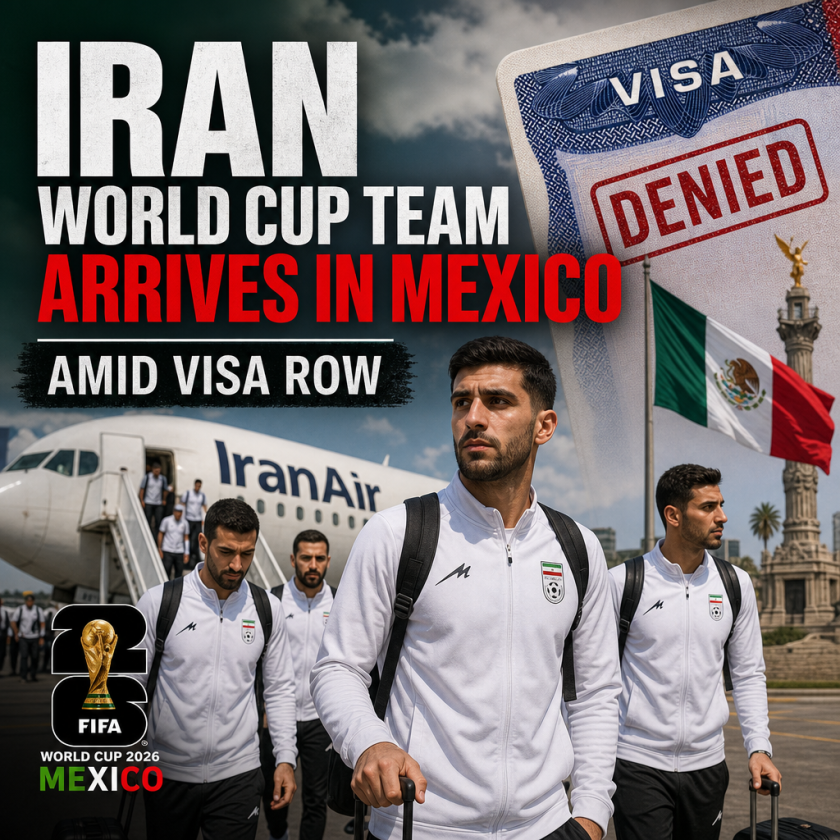 Illustration of Iran World Cup Team Arrives in Mexico Amid Visa Row