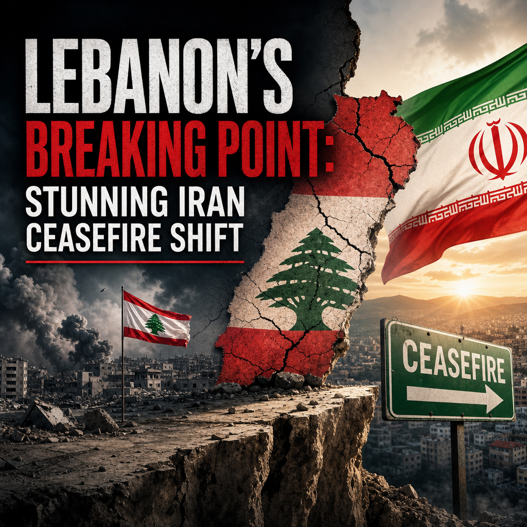Illustration of Lebanon’s Breaking Point: Stunning Iran Ceasefire Shift