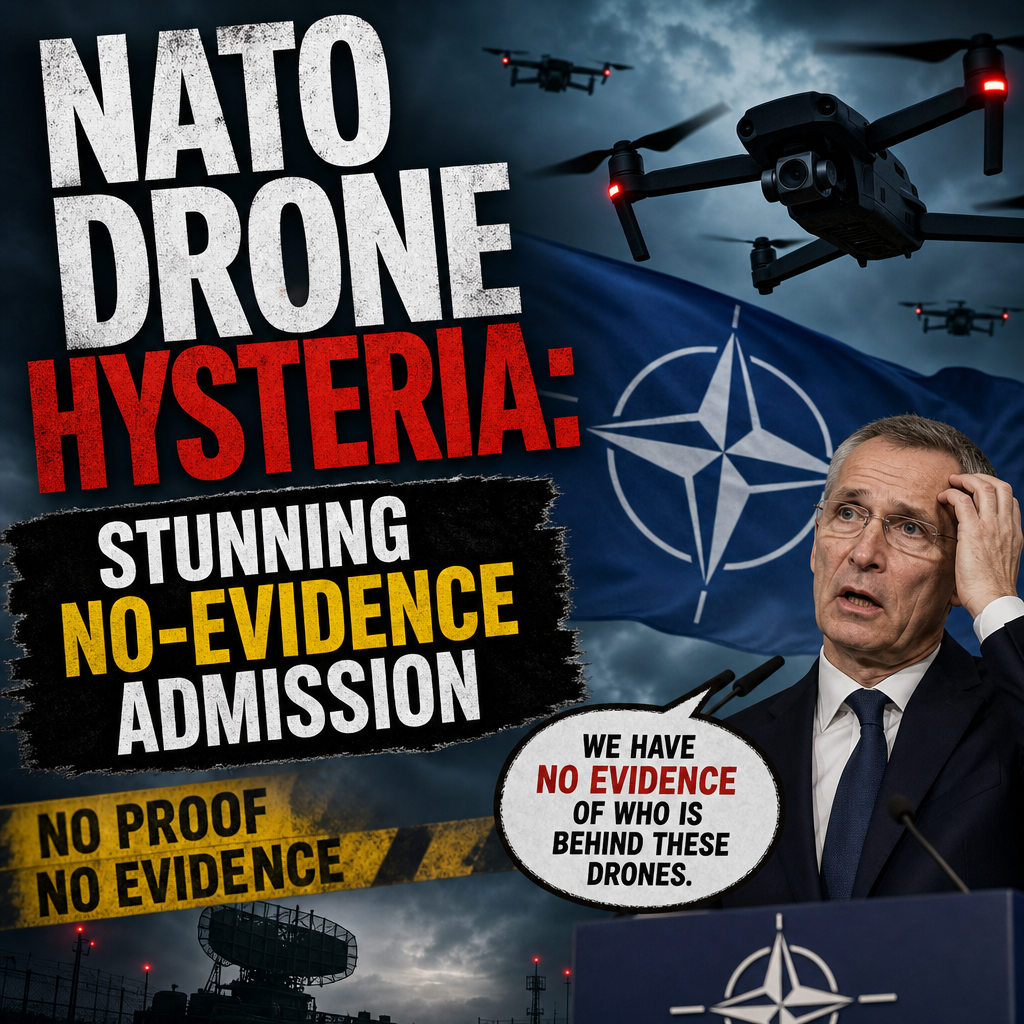 Illustration of NATO Drone Hysteria: Stunning No-Evidence Admission
