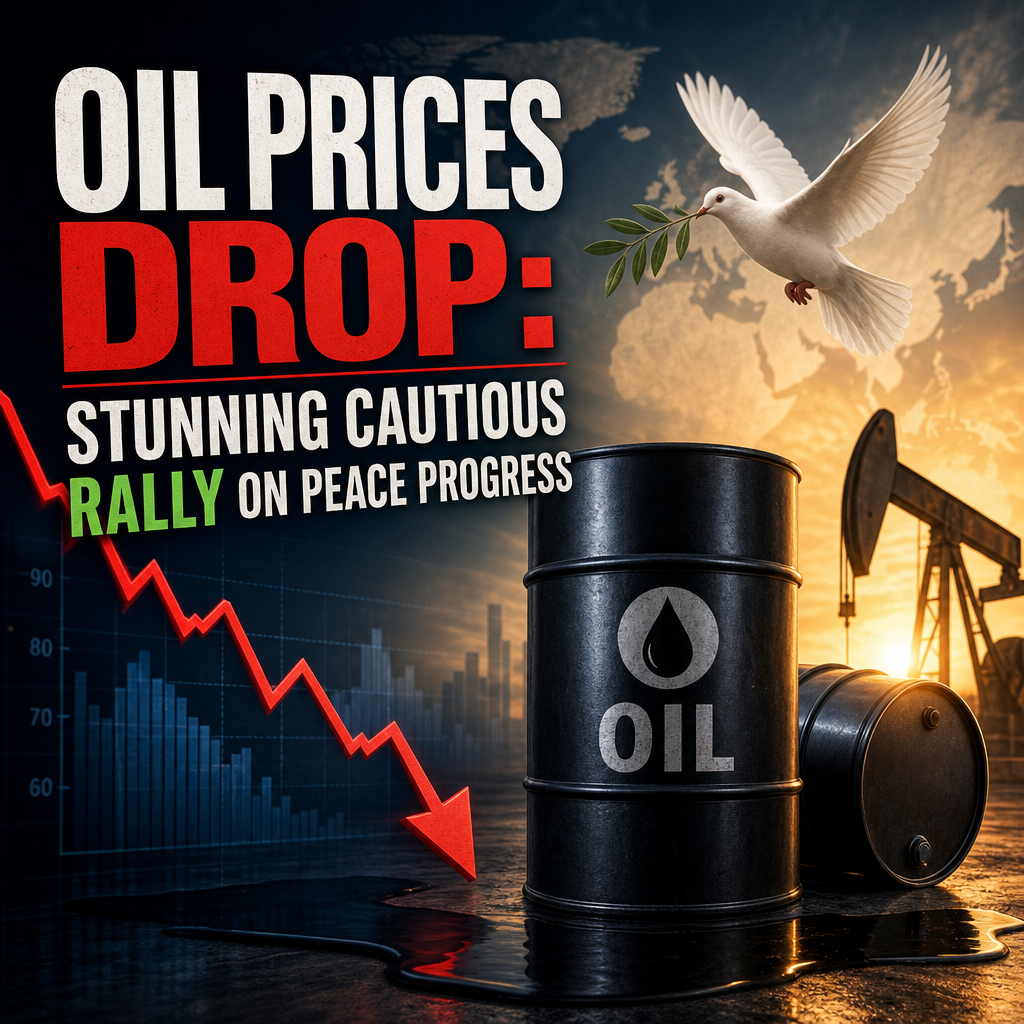 Illustration of Oil Prices Drop: Stunning Cautious Rally on Peace Progress