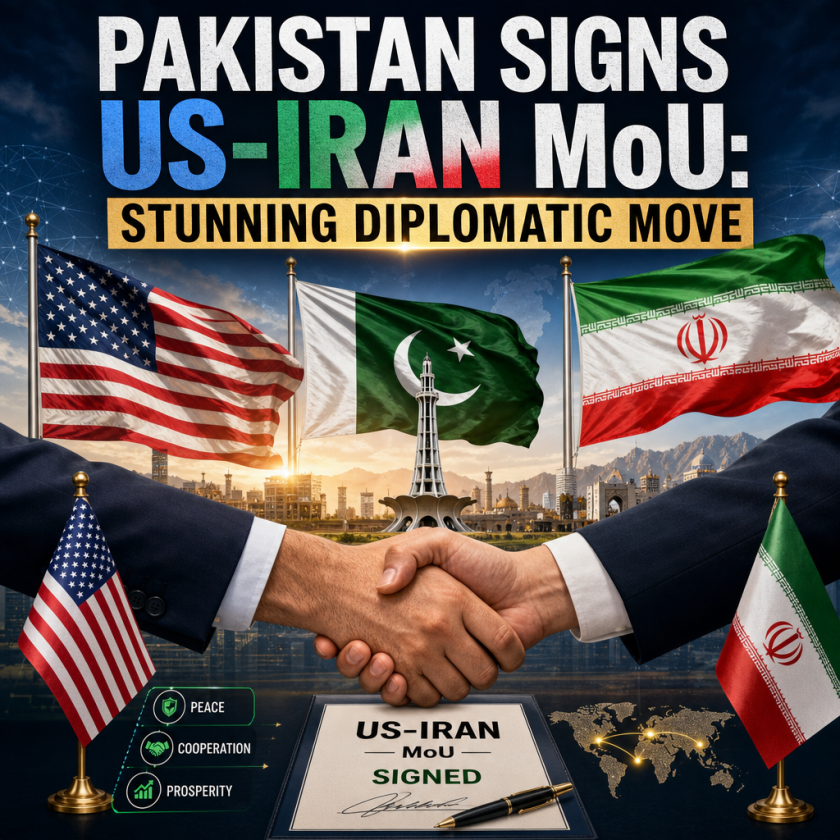 Illustration of Pakistan Signs US-Iran MoU: Stunning Diplomatic Move