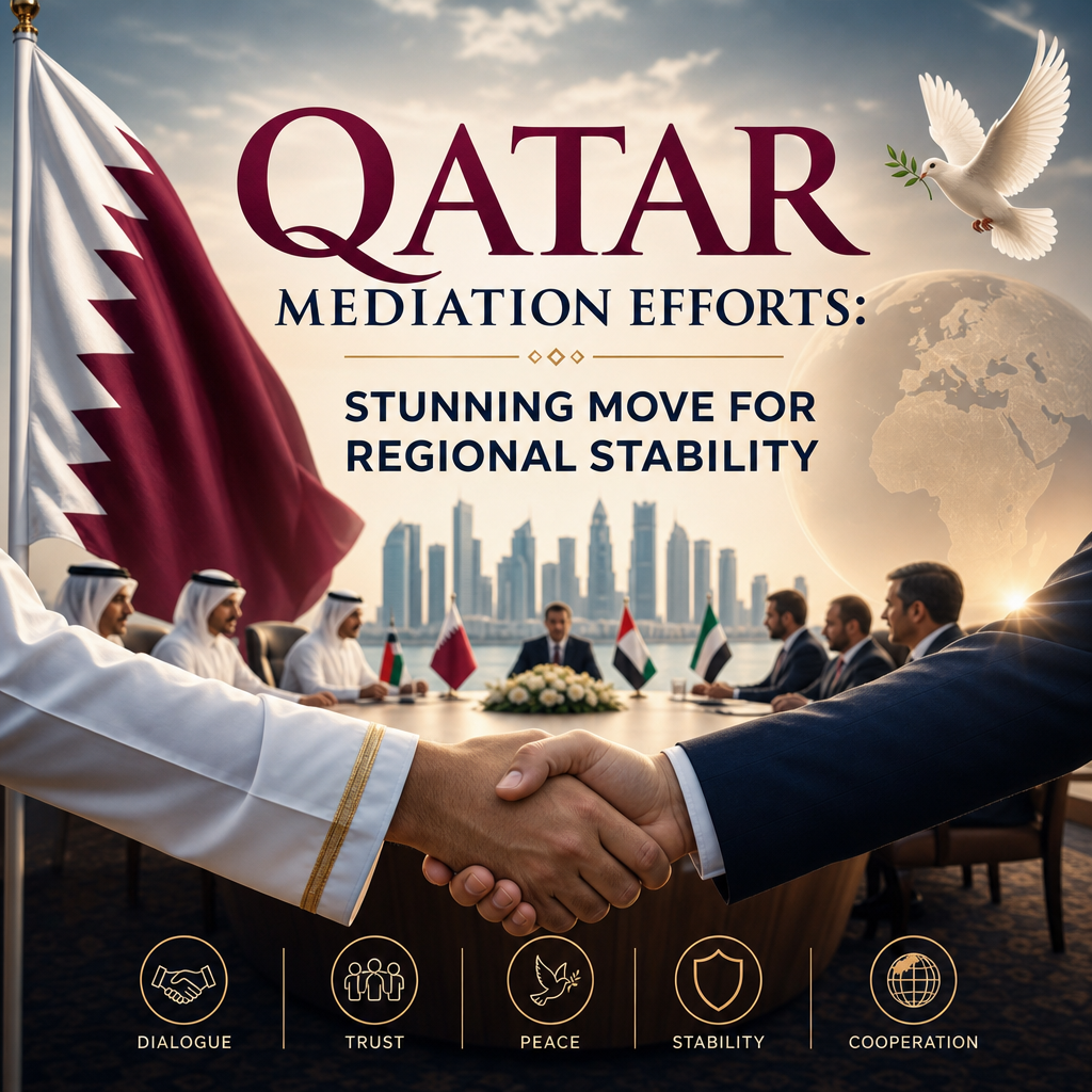 Illustration of Qatar Mediation Efforts: Stunning Move for Regional Stability