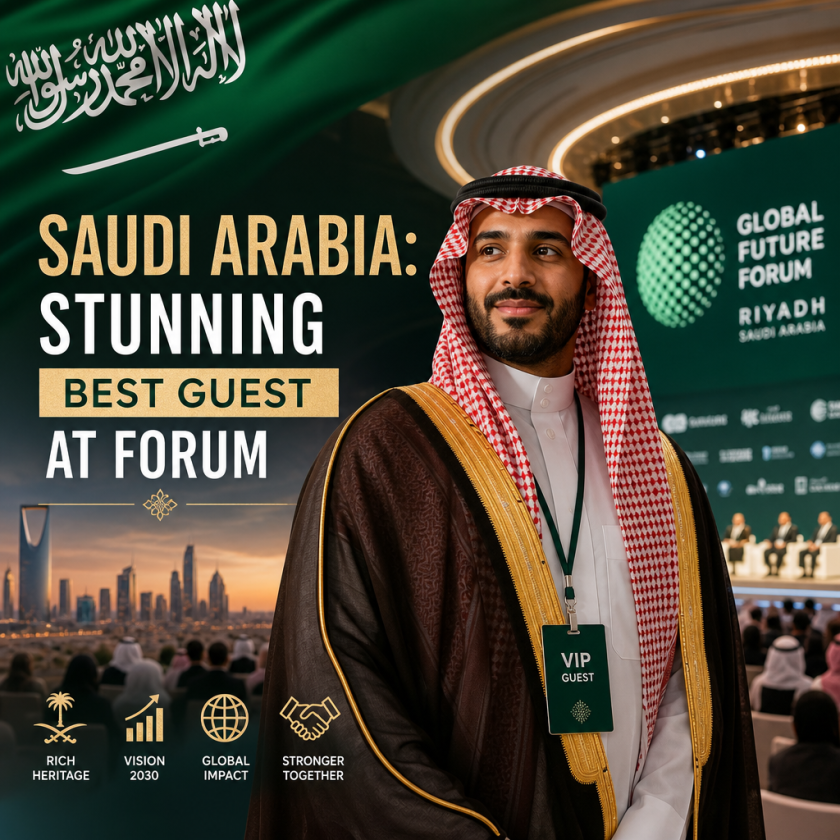Illustration of Saudi Arabia: Stunning Best Guest at Forum