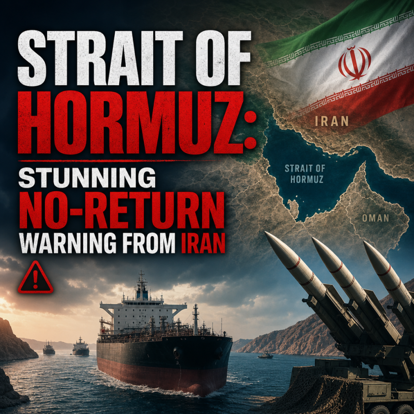 Illustration of Strait of Hormuz: Stunning No-Return Warning from Iran