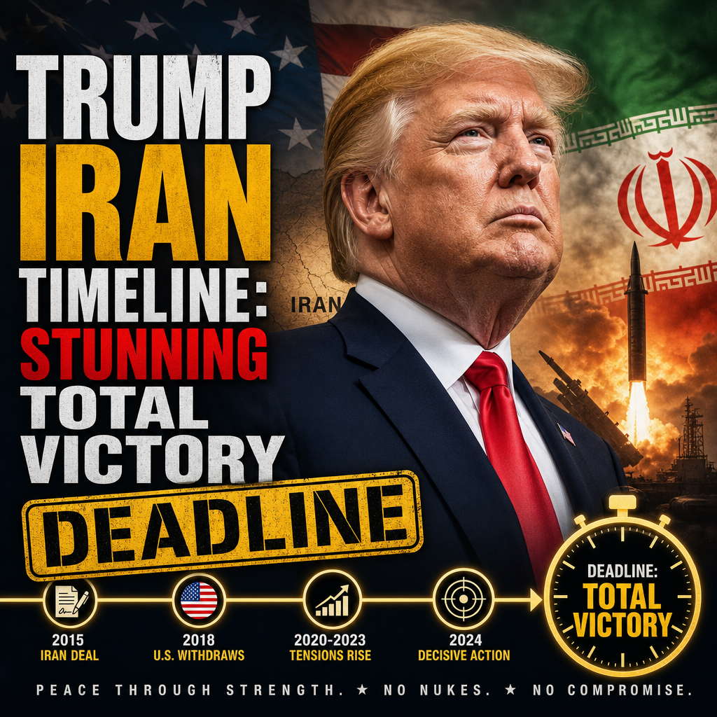 Illustration of Trump Iran Timeline: Stunning Total Victory Deadline