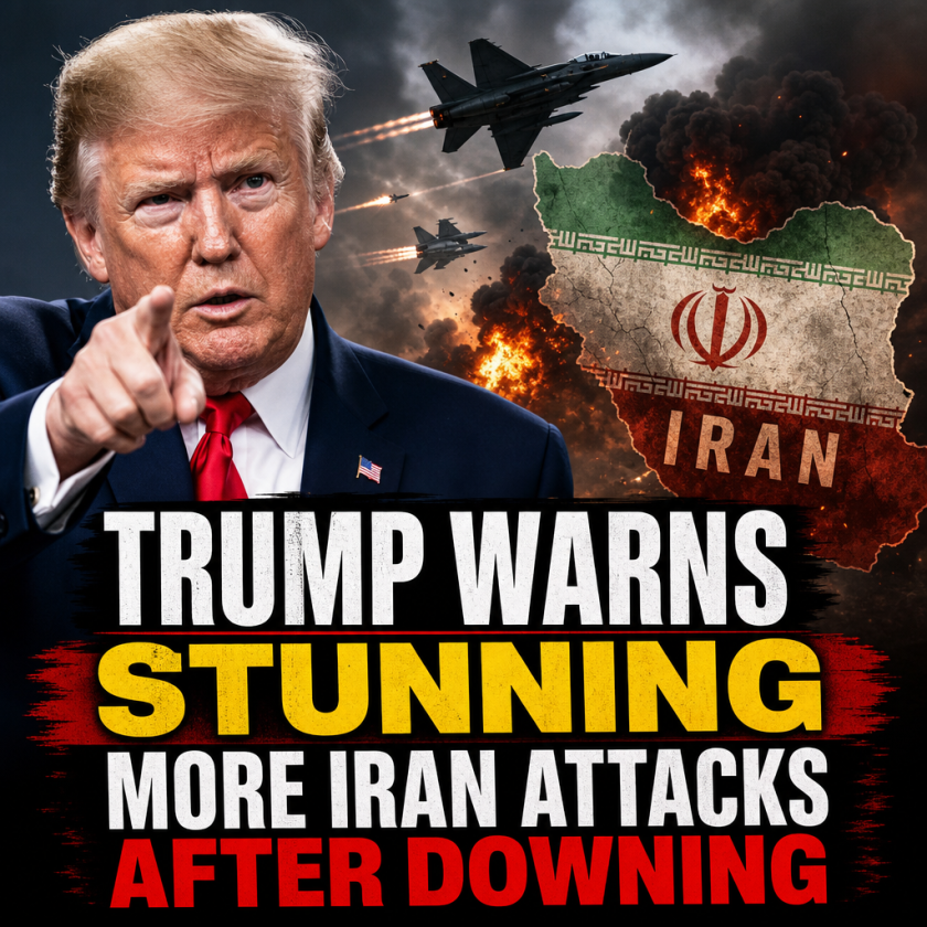 Illustration of Trump Warns Stunning More Iran Attacks After Downing