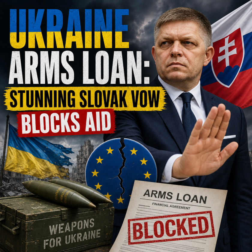 Illustration of Ukraine arms loan: Stunning Slovak Vow Blocks Aid