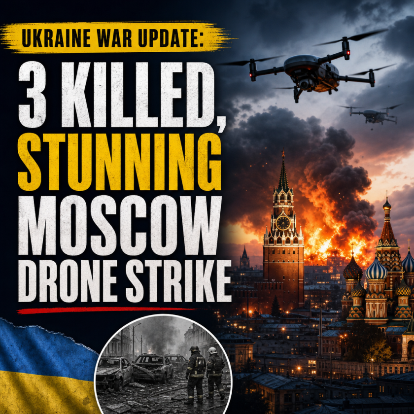 Illustration of Ukraine War Update: 3 Killed, Stunning Moscow Drone Strike