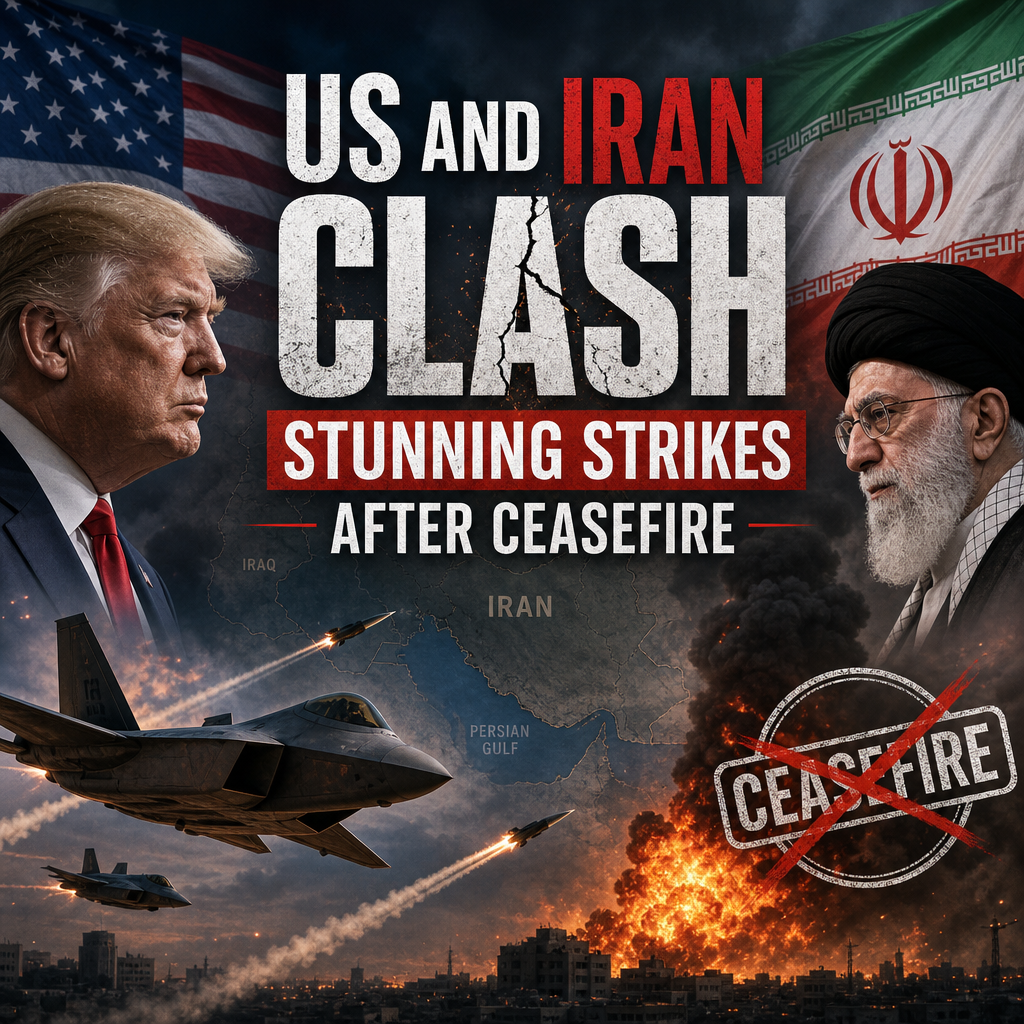 Illustration of US and Iran Clash: Stunning Strikes After Ceasefire