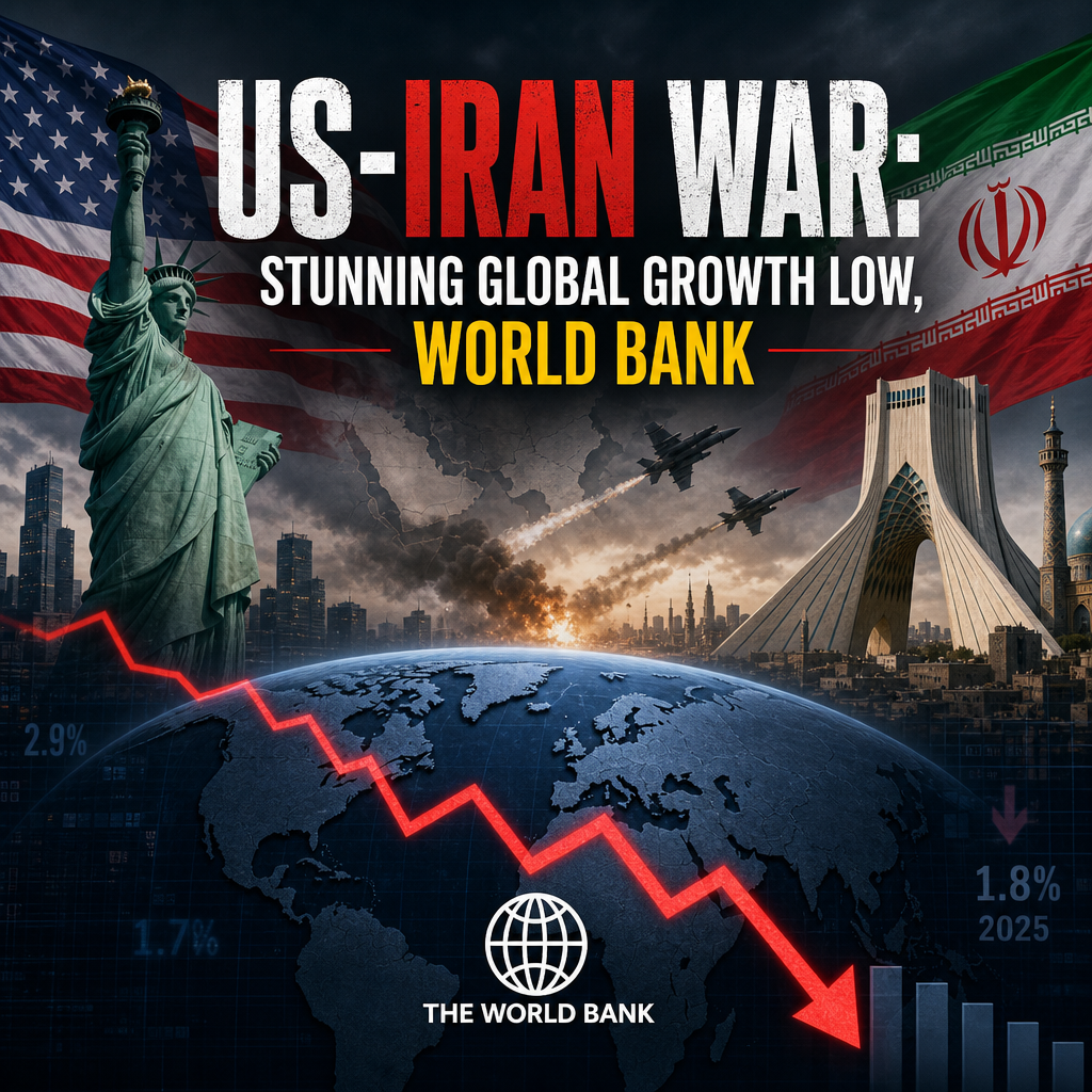 Illustration of US-Iran War: Stunning Global Growth Low, World Bank
