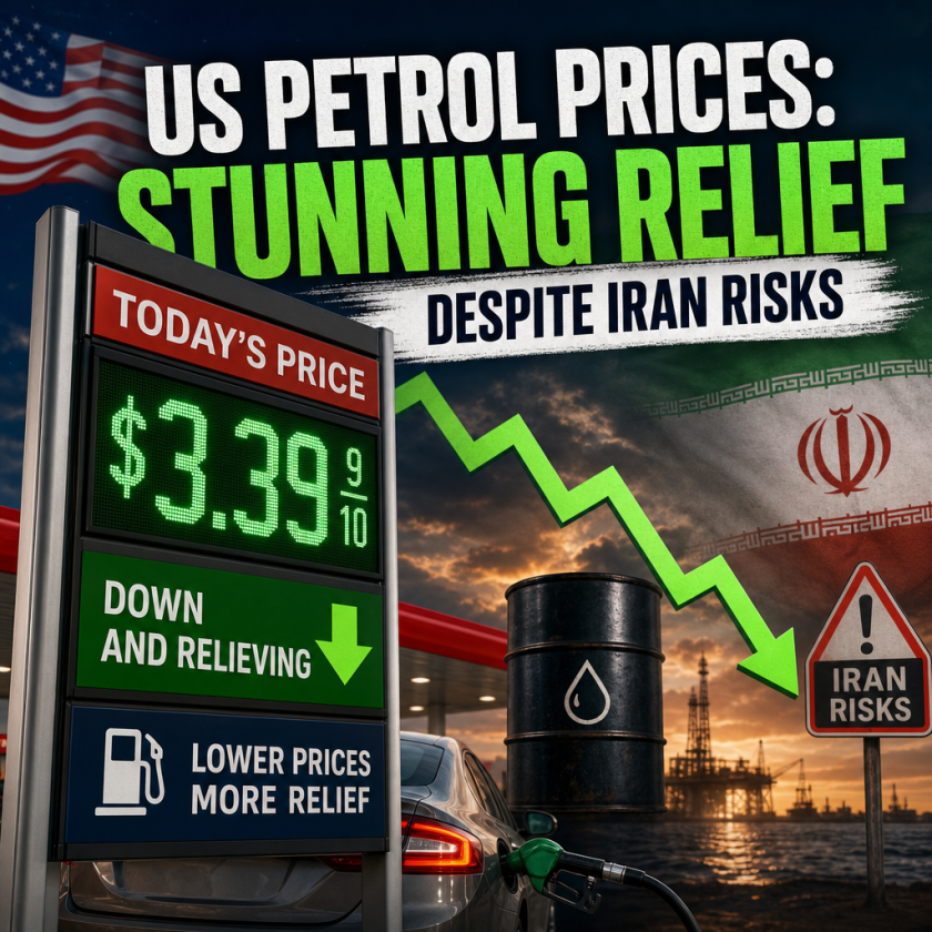 Illustration of US Petrol Prices: Stunning Relief Despite Iran Risks