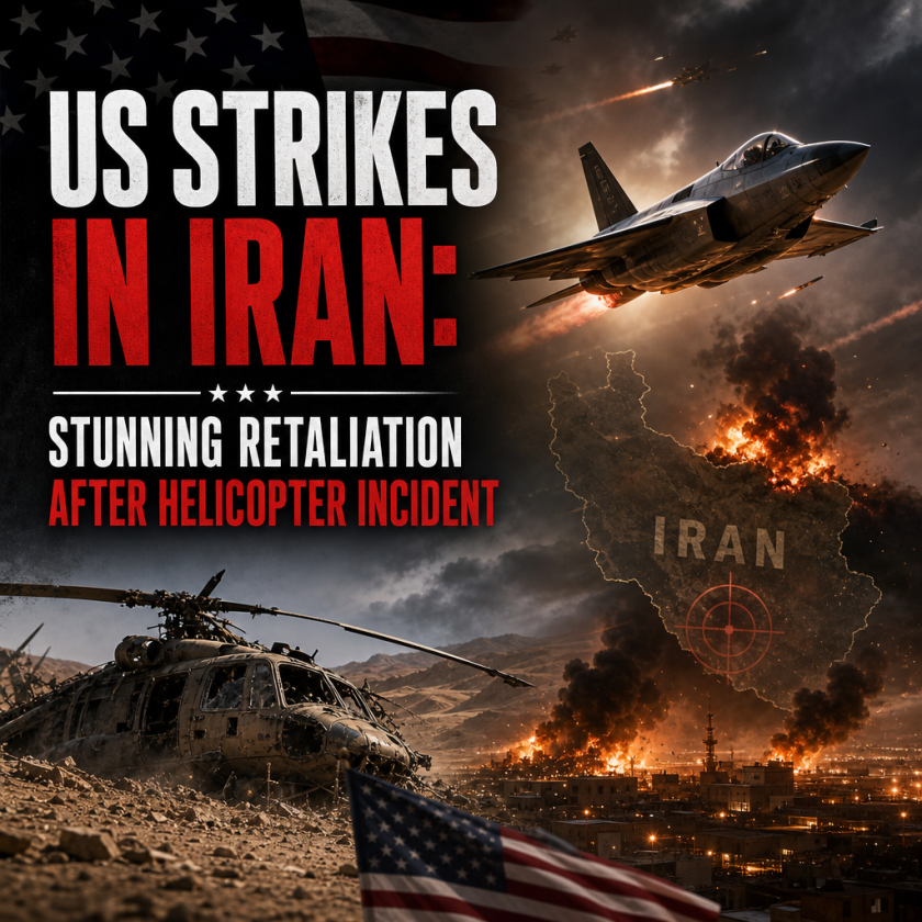 Illustration of US Strikes in Iran: Stunning Retaliation After Helicopter Incident