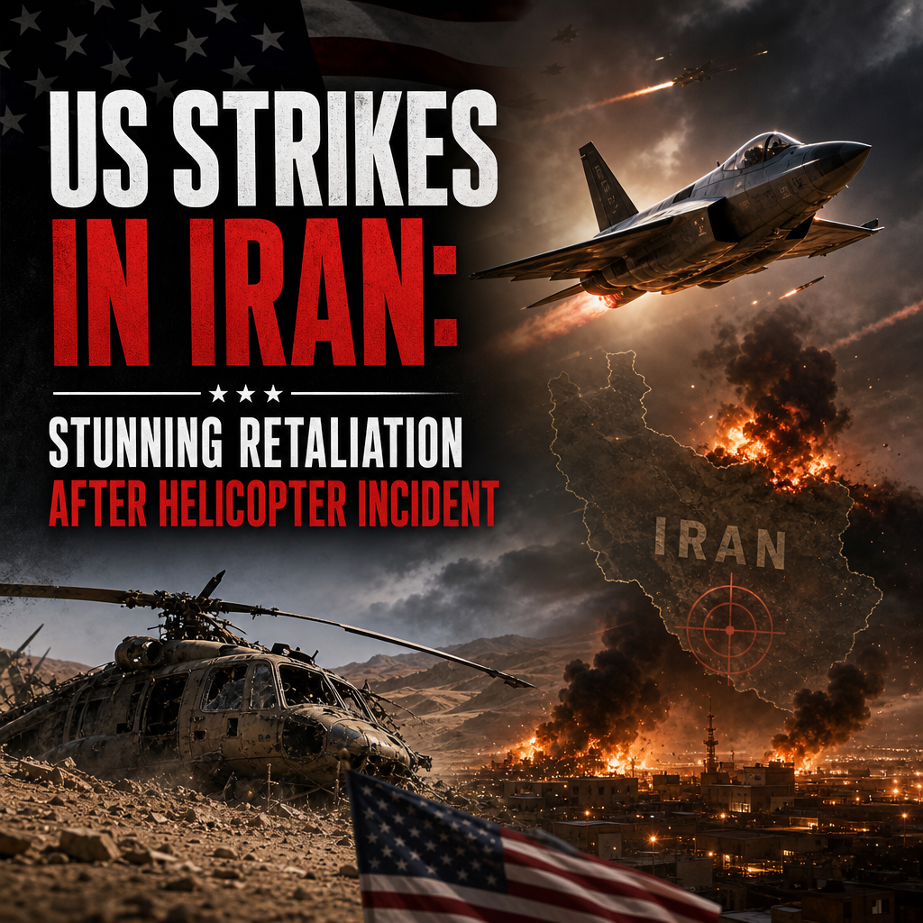 Illustration of US Strikes in Iran: Stunning Retaliation After Helicopter Incident
