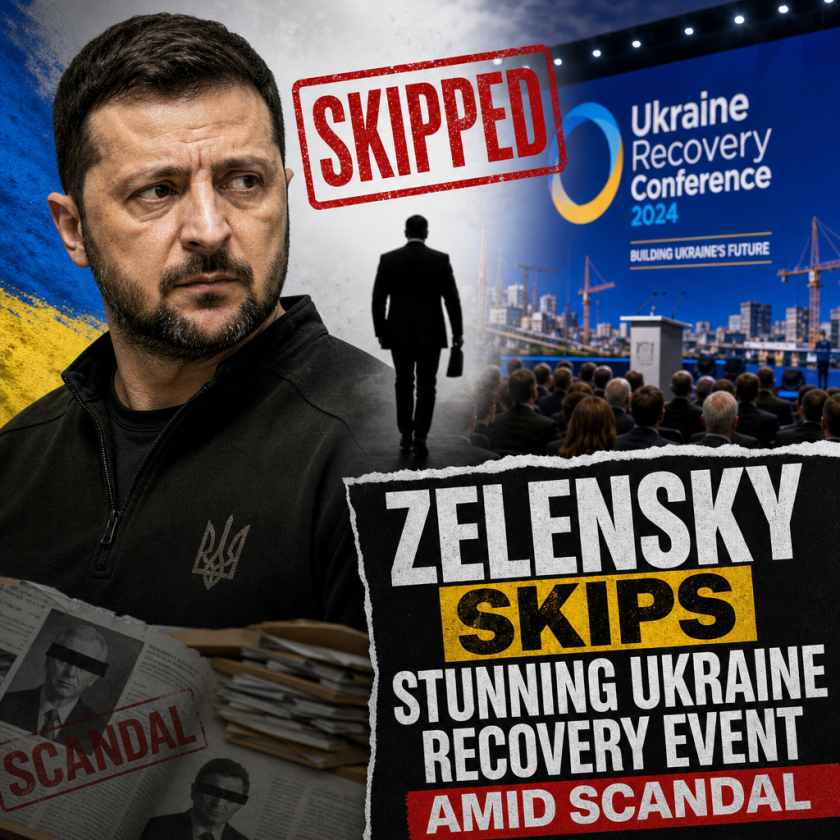 Illustration of Zelensky Skips Stunning Ukraine Recovery Event Amid Scandal