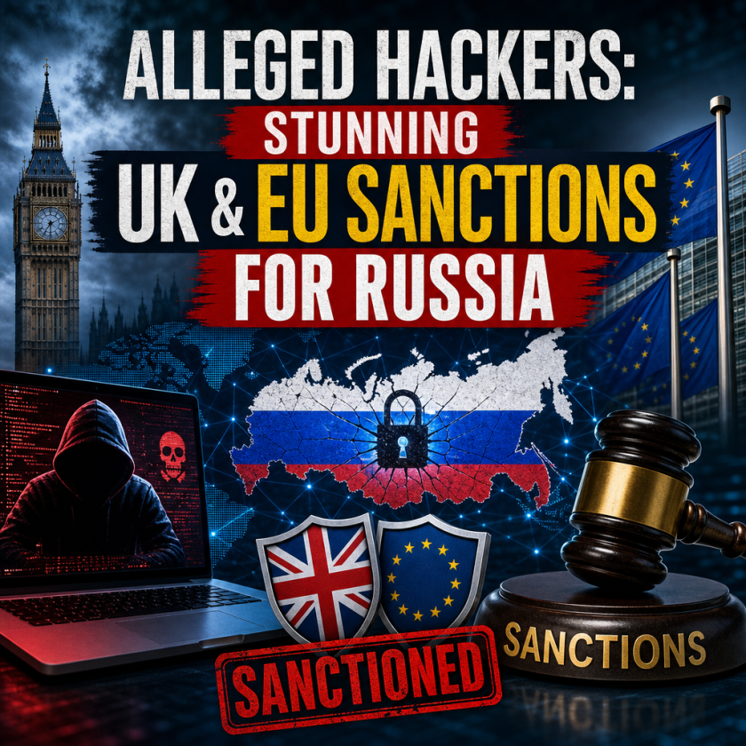 Illustration of Alleged Hackers: Stunning UK & EU Sanctions for Russia