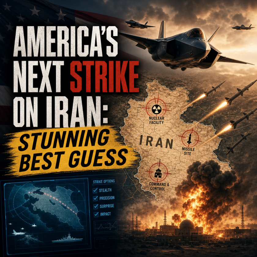 Illustration of America’s Next Strike on Iran: Stunning Best Guess