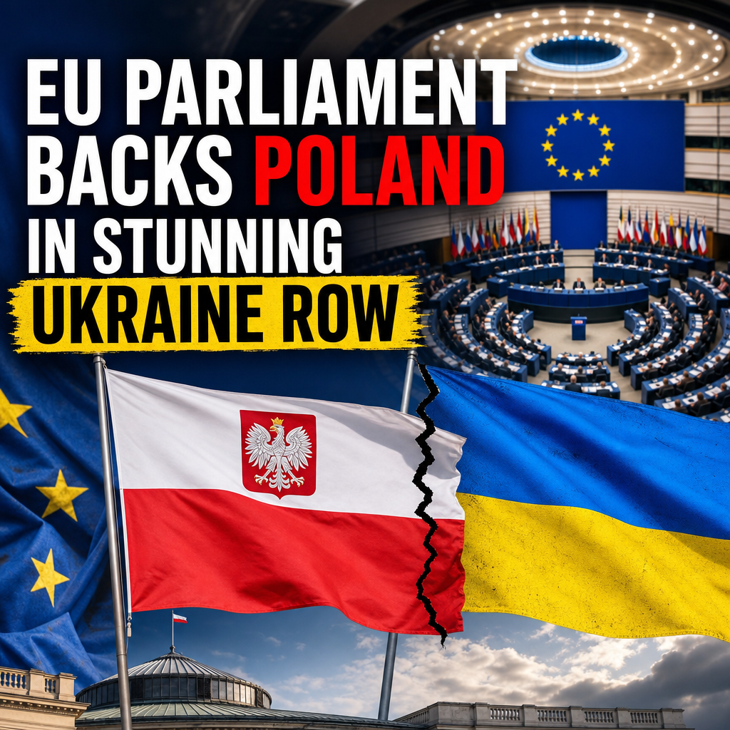 Illustration of EU Parliament Backs Poland in Stunning Ukraine Row