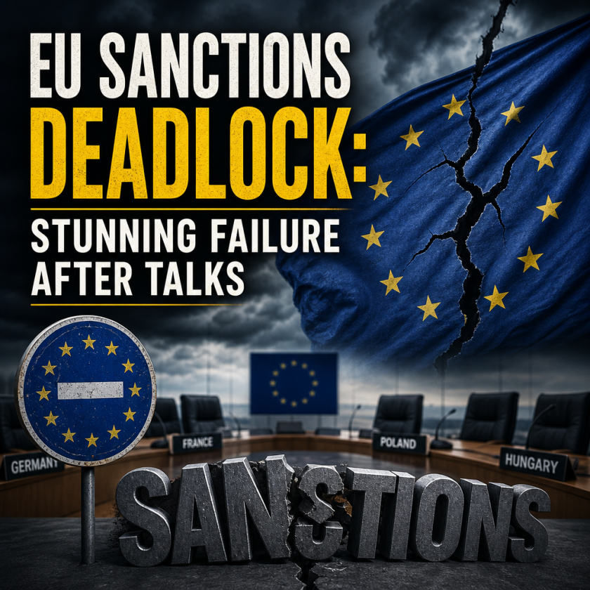 Illustration of EU Sanctions Deadlock: Stunning Failure After Talks