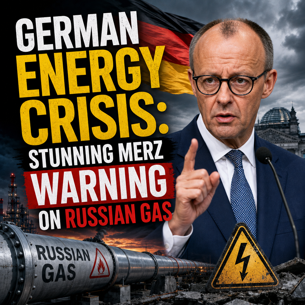 Illustration of German Energy Crisis: Stunning Merz Warning on Russian Gas