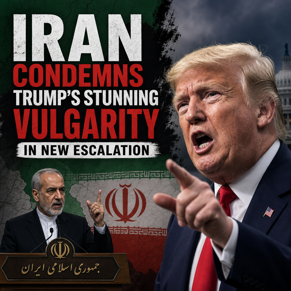 Illustration of Iran Condemns Trump’s Stunning Vulgarity in New Escalation