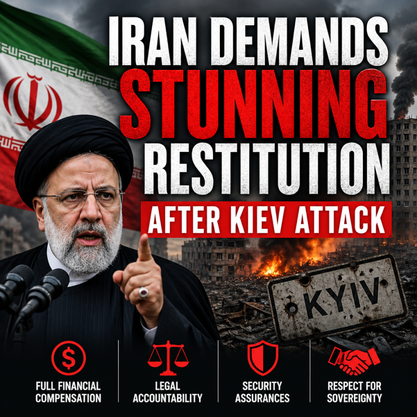 Illustration of Iran Demands Stunning Restitution After Kiev Attack