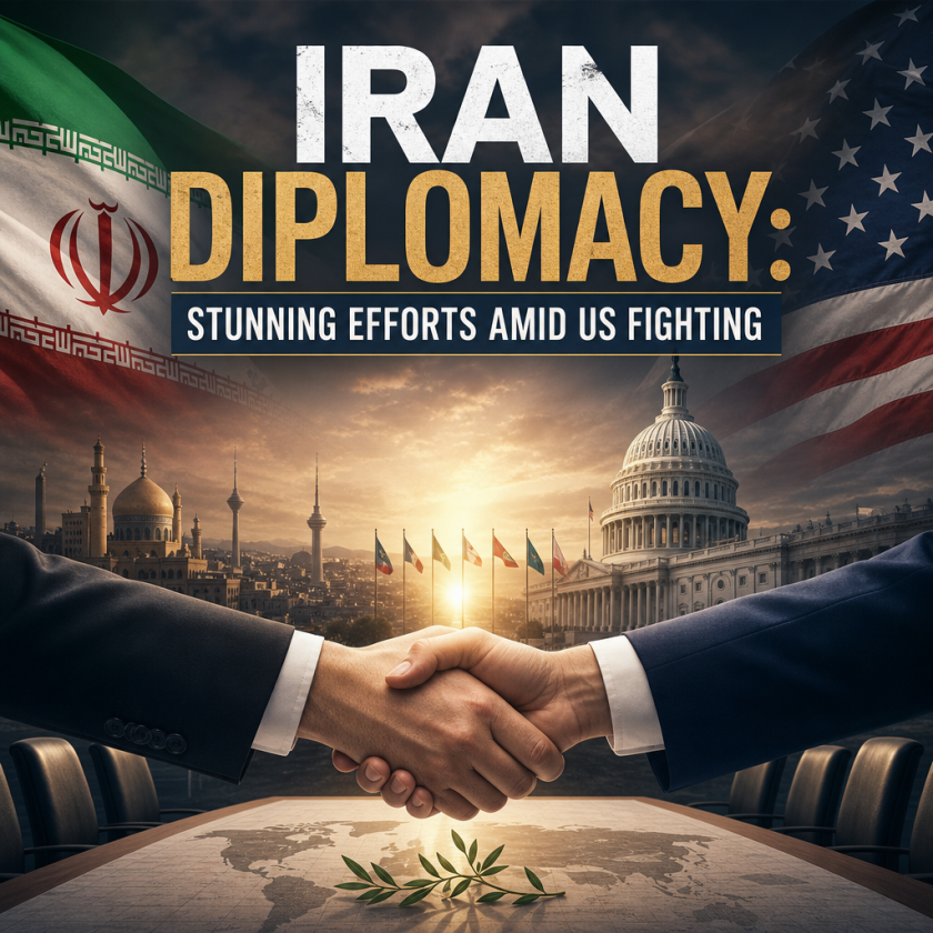 Illustration of Iran Diplomacy: Stunning Efforts Amid US Fighting