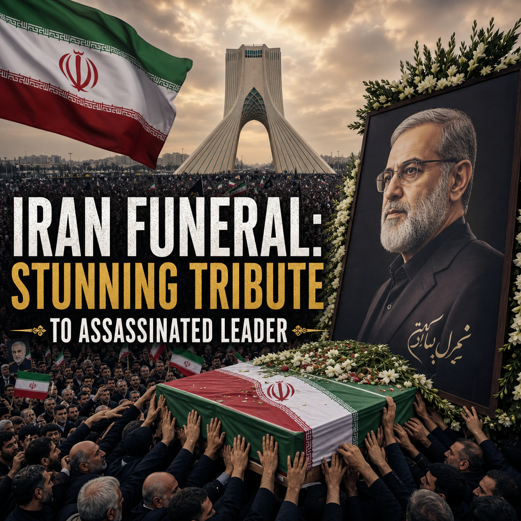 Illustration of Iran Funeral: Stunning Tribute to Assassinated Leader