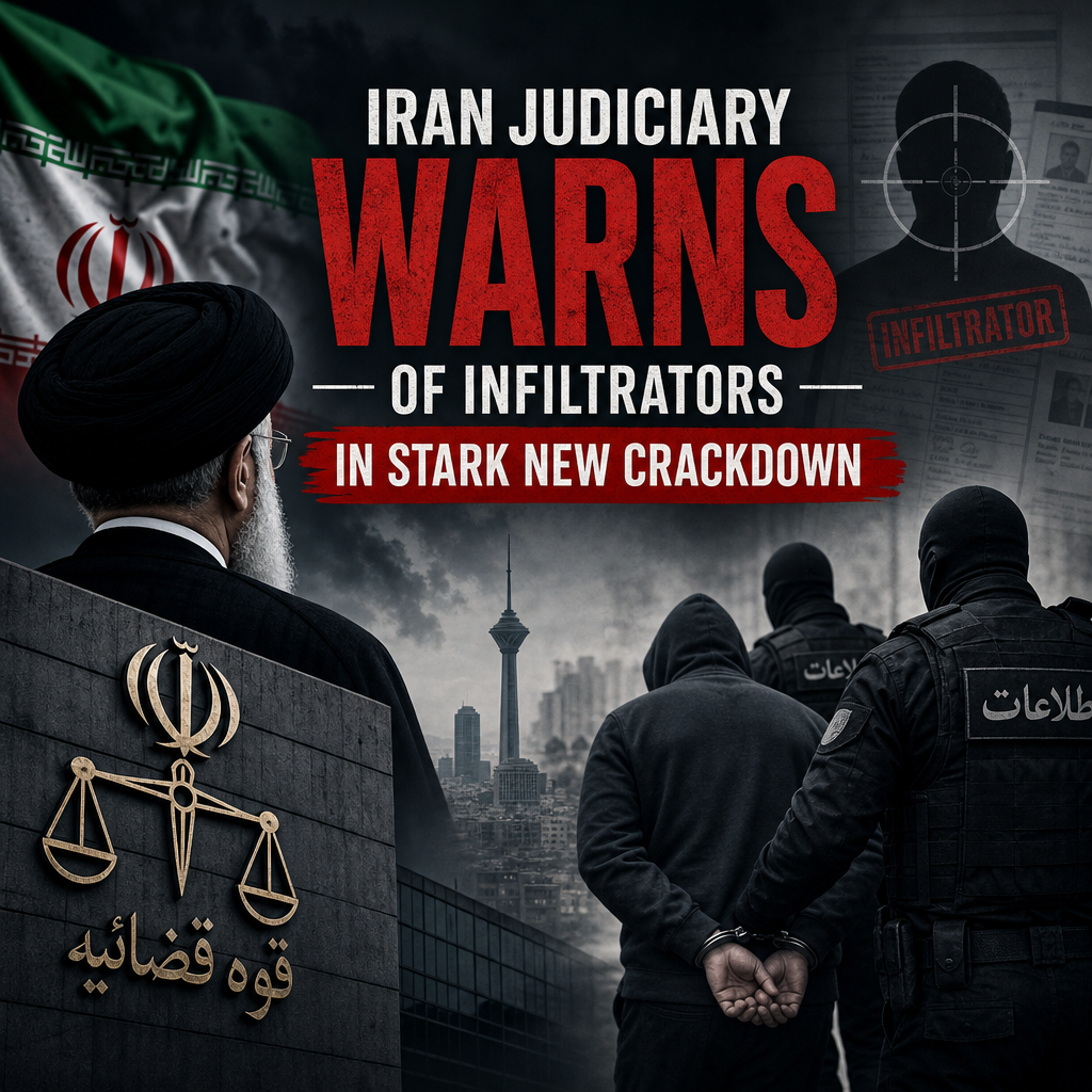 Illustration of Iran Judiciary Warns of Infiltrators in Stark New Crackdown