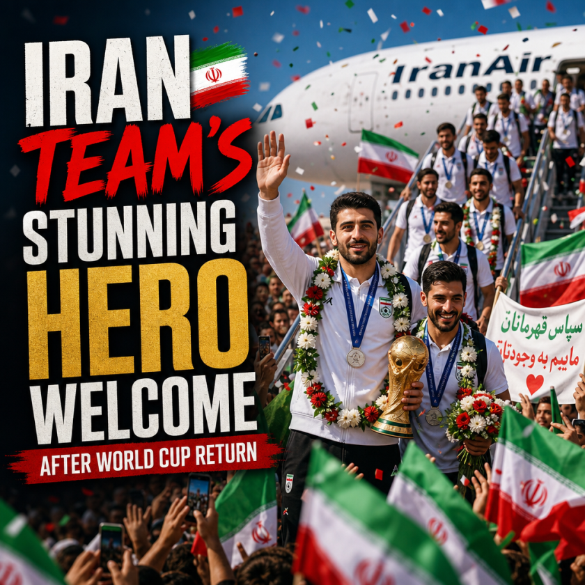 Illustration of Iran Team’s Stunning Hero Welcome After World Cup Return