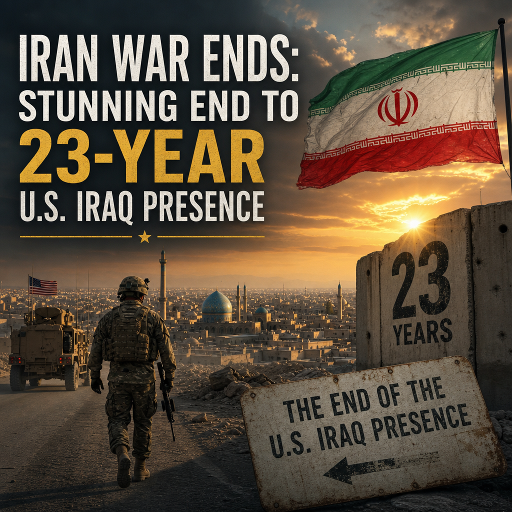 Illustration of Iran War Ends: Stunning End to 23-Year US Iraq Presence
