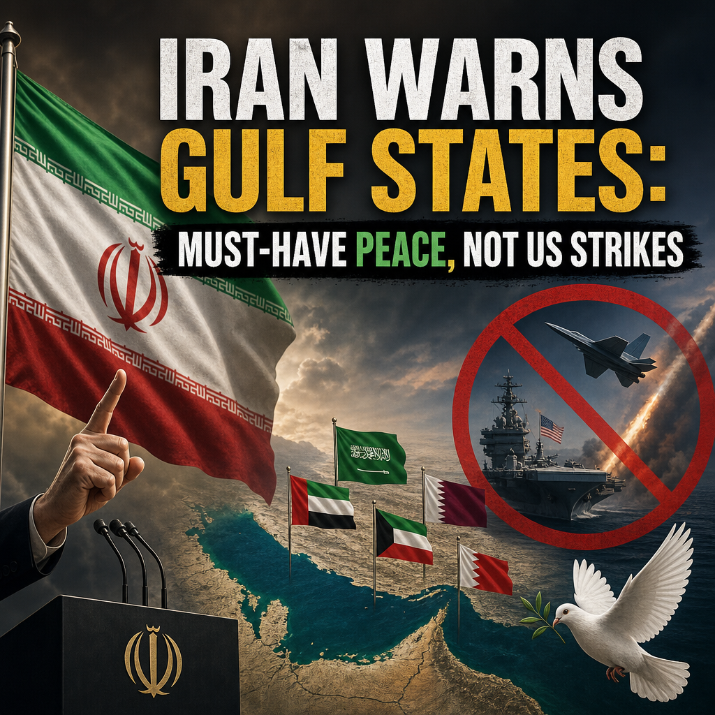 Illustration of Iran Warns Gulf States: Must-Have Peace, Not US Strikes
