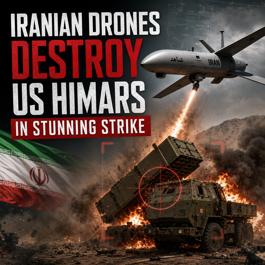 Illustration of Iranian Drones Destroy US HIMARS in Stunning Strike