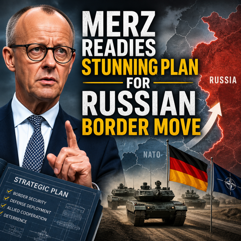 Illustration of Merz Readies Stunning Plan for Russian Border Move