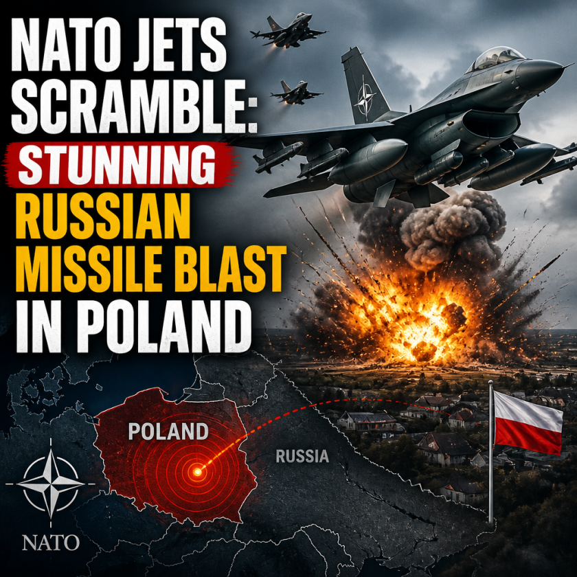 Illustration of NATO Jets Scramble: Stunning Russian Missile Blast in Poland
