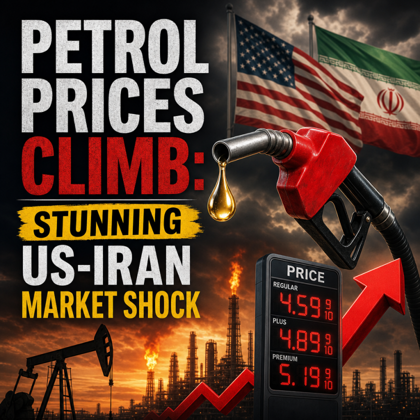 Illustration of Petrol Prices Climb: Stunning US-Iran Market Shock