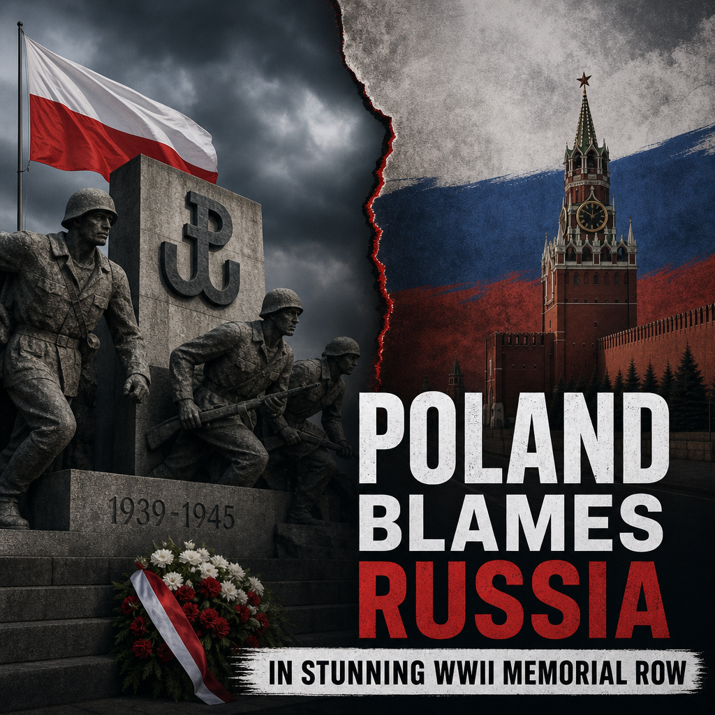 Illustration of Poland Blames Russia in Stunning WWII Memorial Row